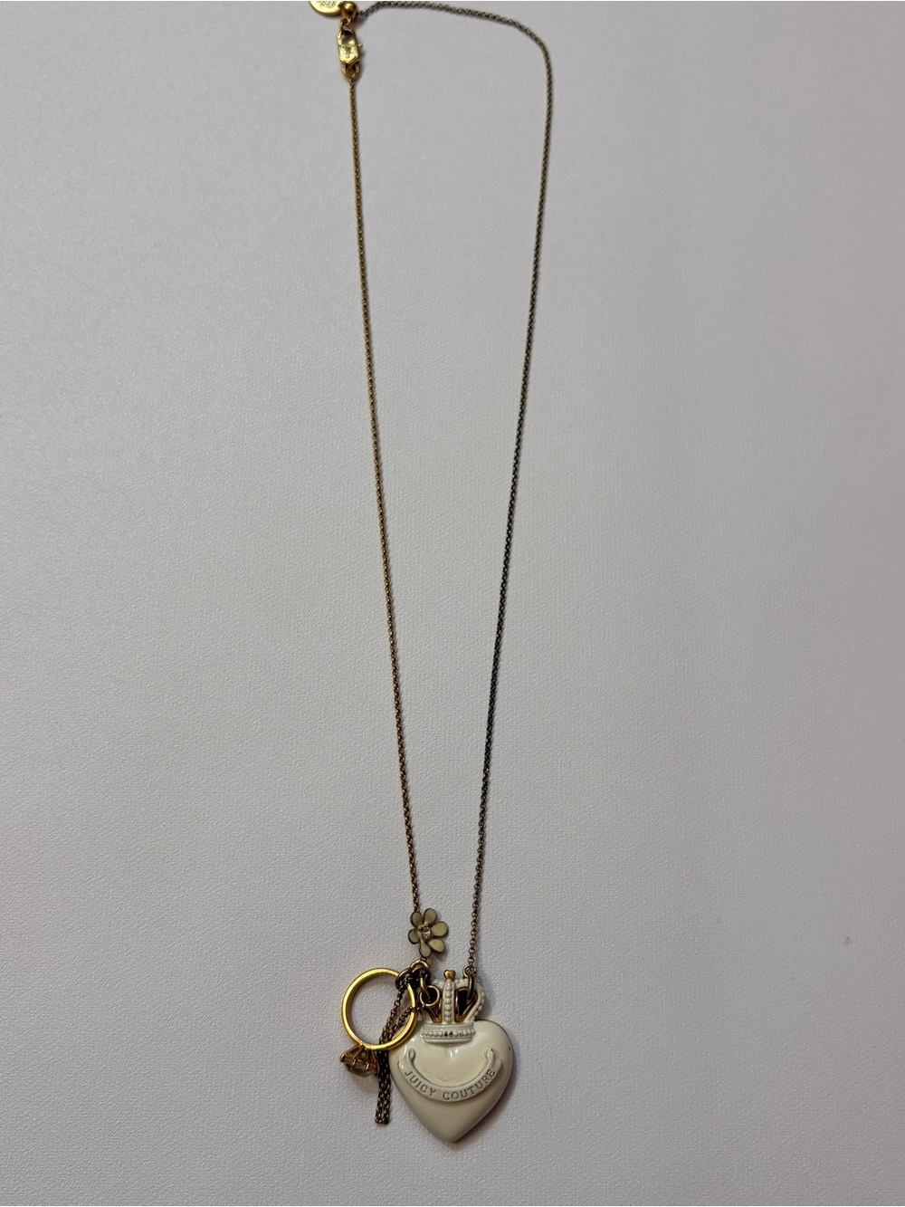 Vintage juicy couture heart charm necklace